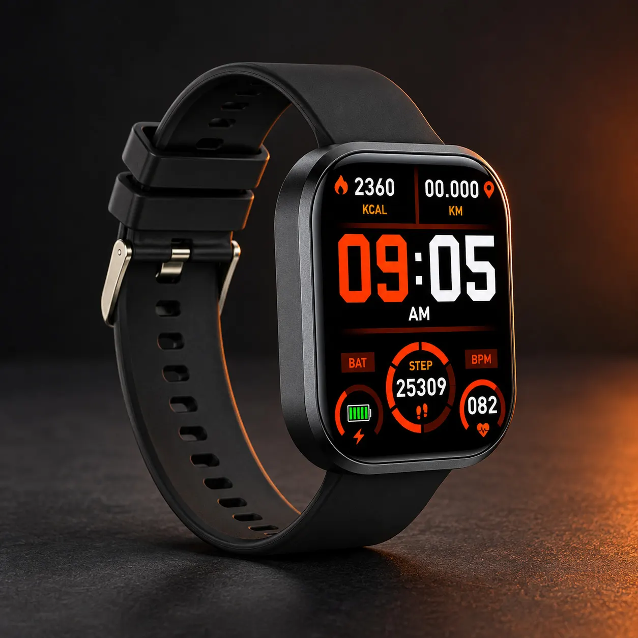 Reloj inteligente negro